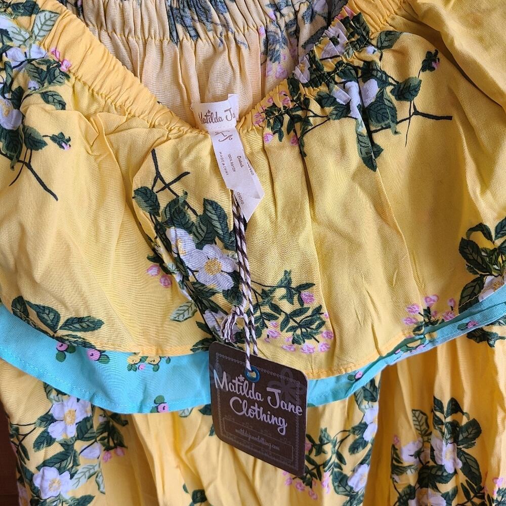 Matilda Jane Dress Hooked On A Feeling NWT Large Boho Yellow Cottagecore Prairie - Picture 4 of 4